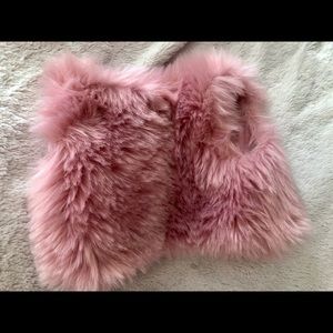 George 3-6 months pink faux fur vest